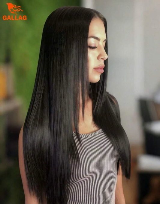 Straight Glueless Human Blend Wig
